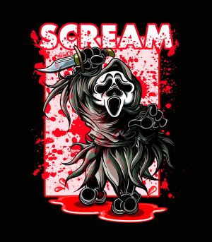 Diseño Osopedia GHOSTFACE Scream Cine Terror  
