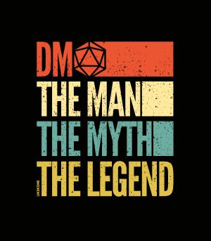 Diseño Dungeons dragons - DM the man the myth the legend!  